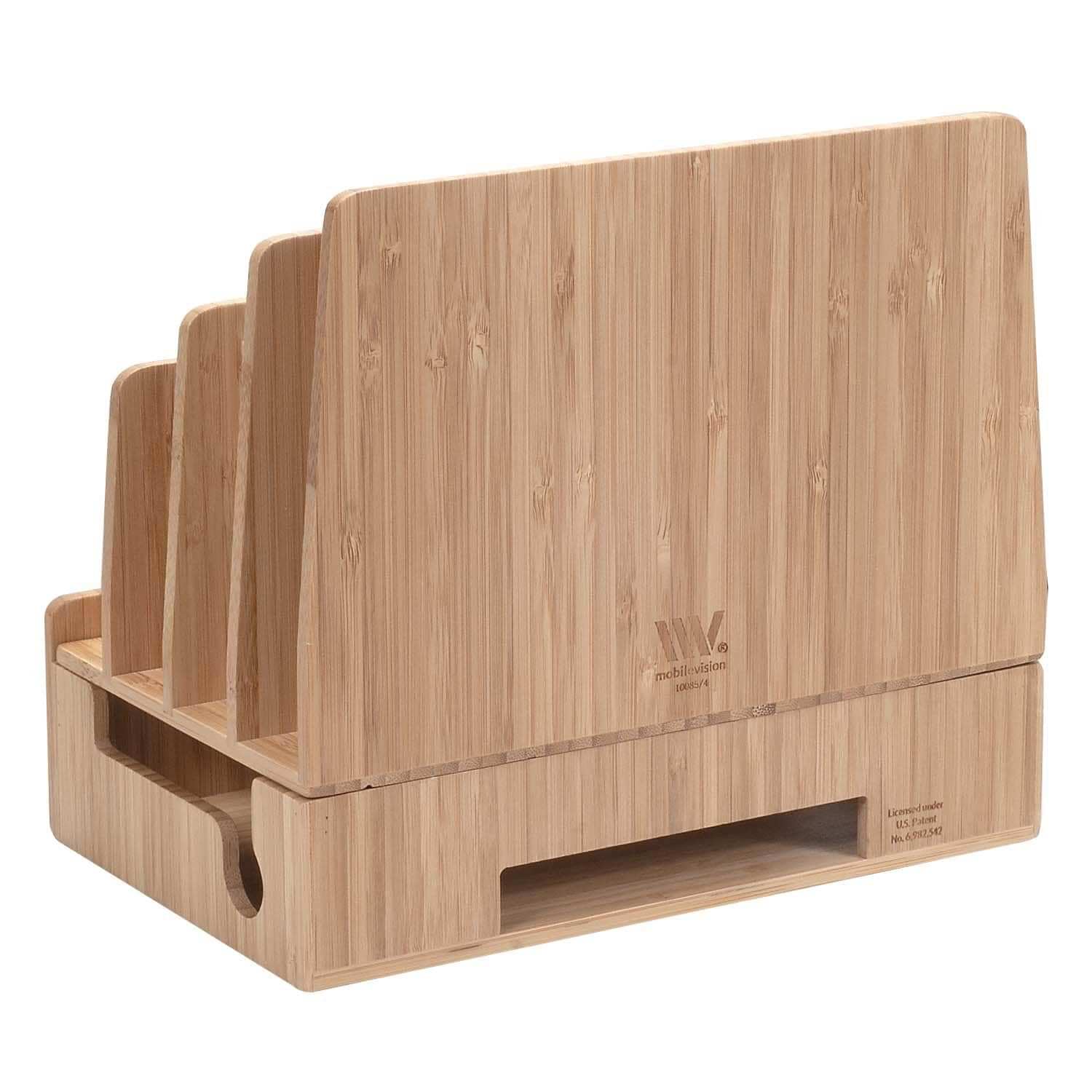 MobileVision Bamboo Charging Station to Organize and Power Up Your Devices Efficiently
