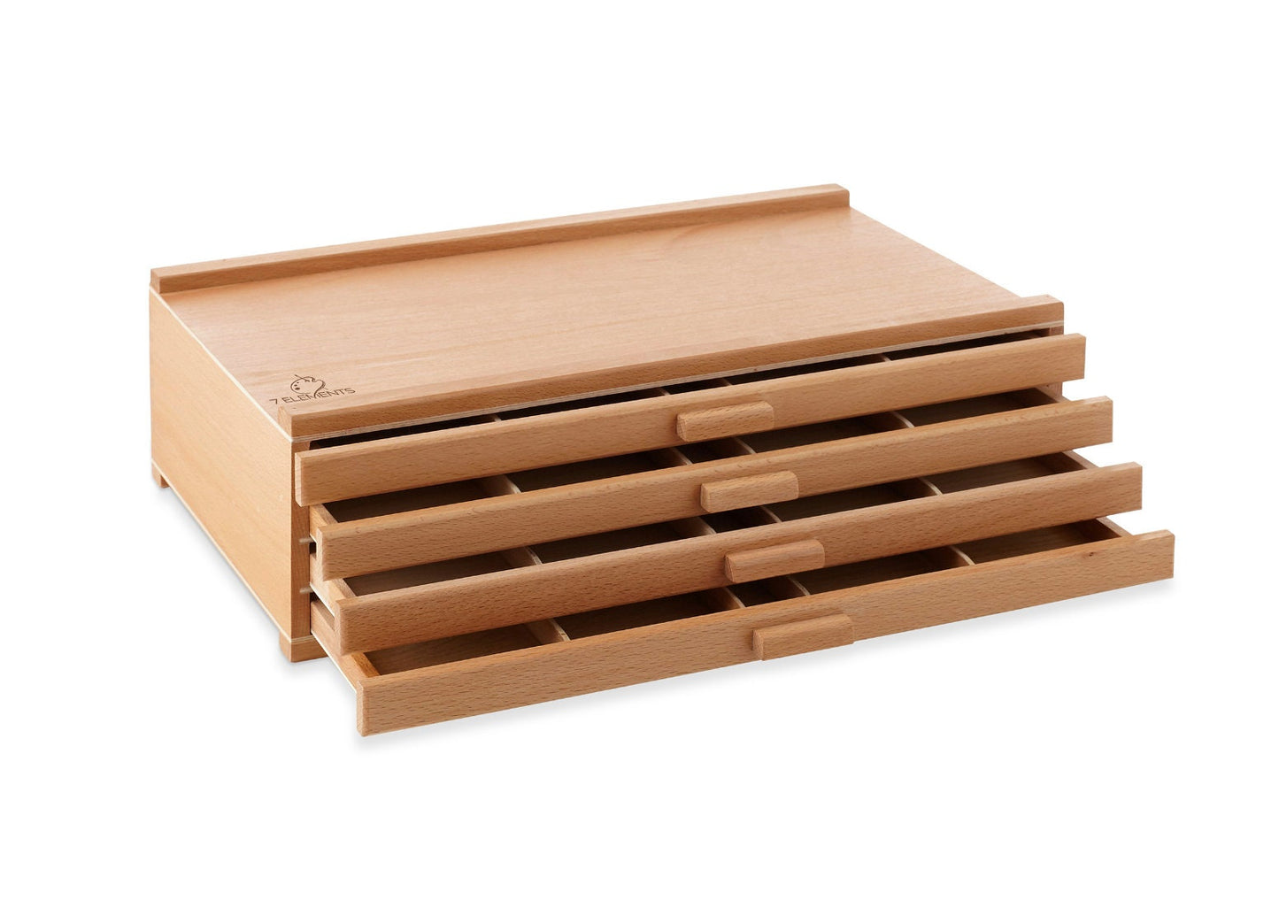 Wooden Multi-Drawer Art Supply Storage Box – Organizer for Pastels, Pencils, Brushes & Drawing Tools – 3, 4, 6, 10 or 12 Drawers